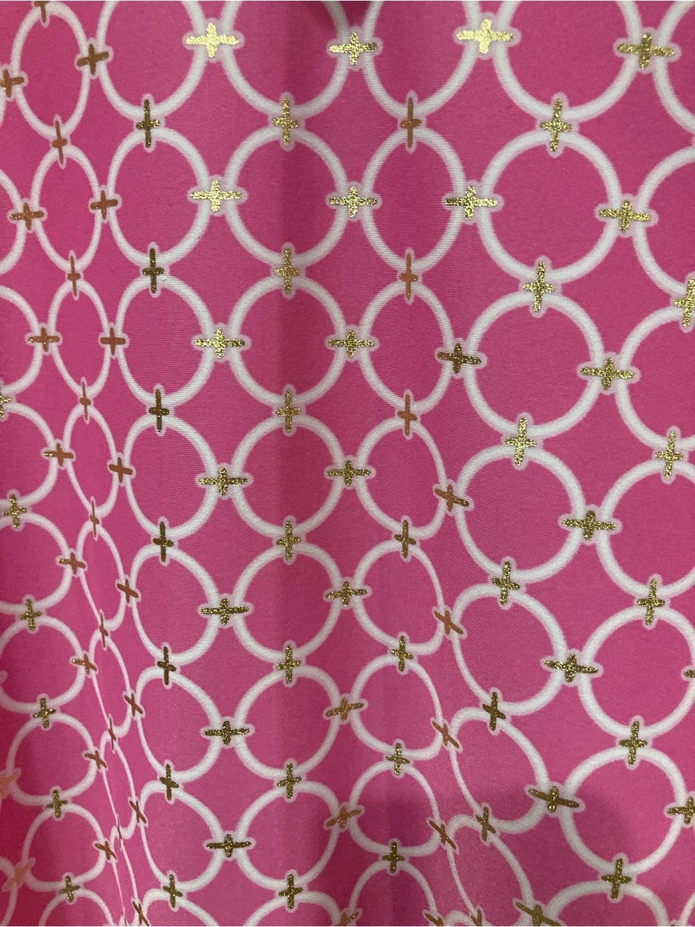 Pink Geometric Ruffle Hem Dress - Picture 4 of 4